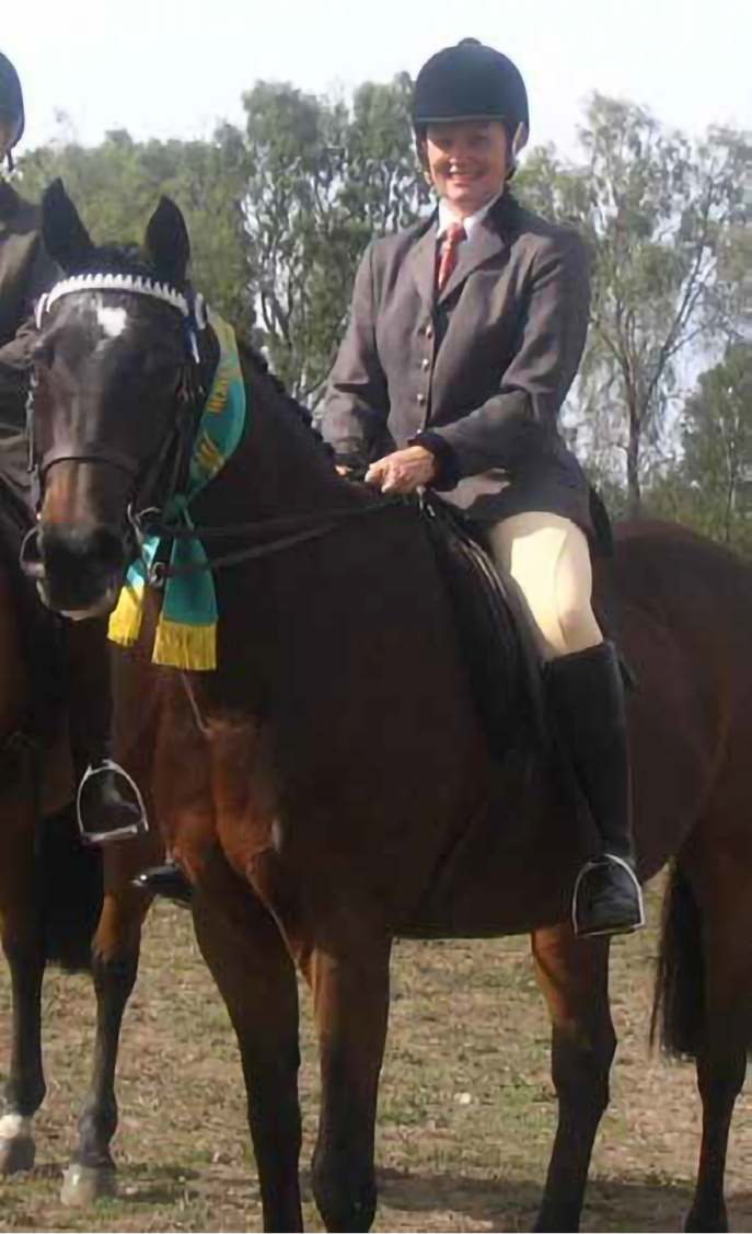 Flpa_Roundtable_Vicki on her horse Oaklands Park Bentley in 2013 not long before retiring from the show ring